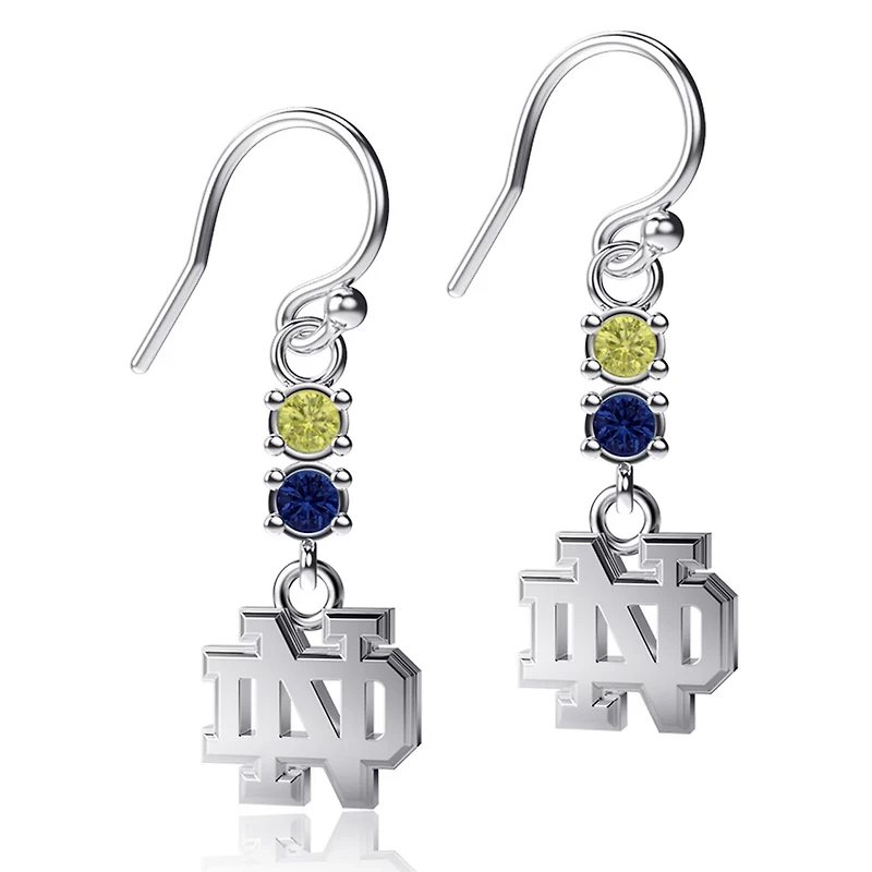Dayna Designs Notre Dame Fighting Irish Dangle Crystal Earrings