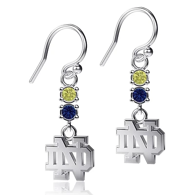 Dayna Designs Notre Dame Fighting Irish Dangle Crystal Earrings