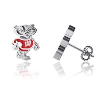 Dayna Designs Wisconsin Badgers Enamel Post Earrings