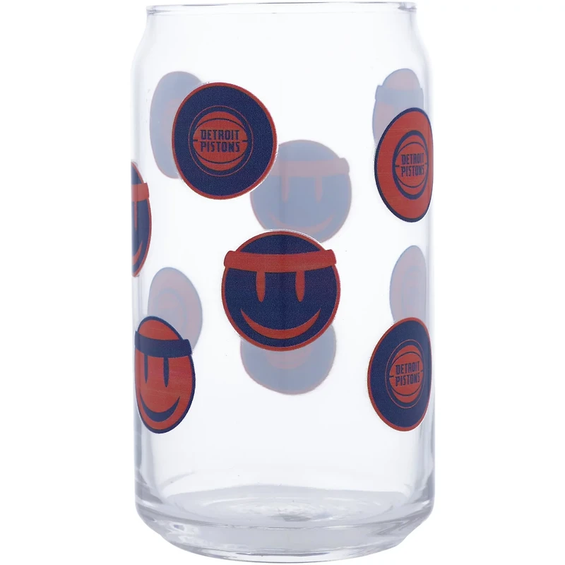 Detroit Pistons 16oz Smiley Can Glass