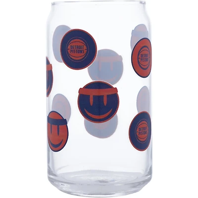 Detroit Pistons 16oz Smiley Can Glass