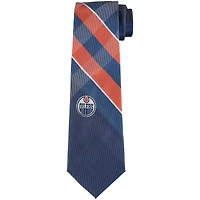 Edmonton Oilers Woven Poly Grid Tie