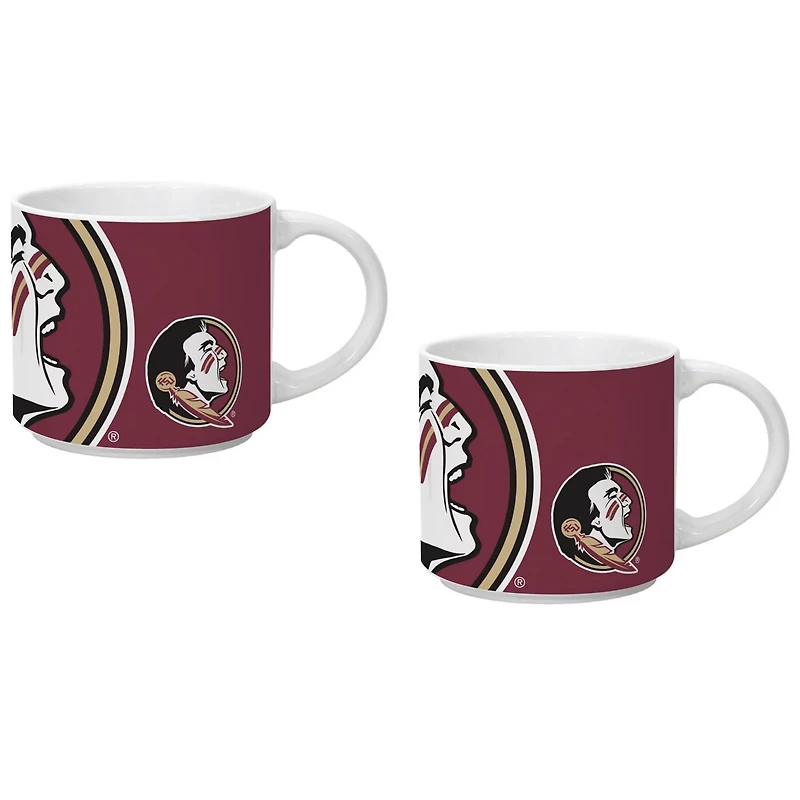 Falls Florida State Seminoles Two Pack 14oz Stackable Mug Set