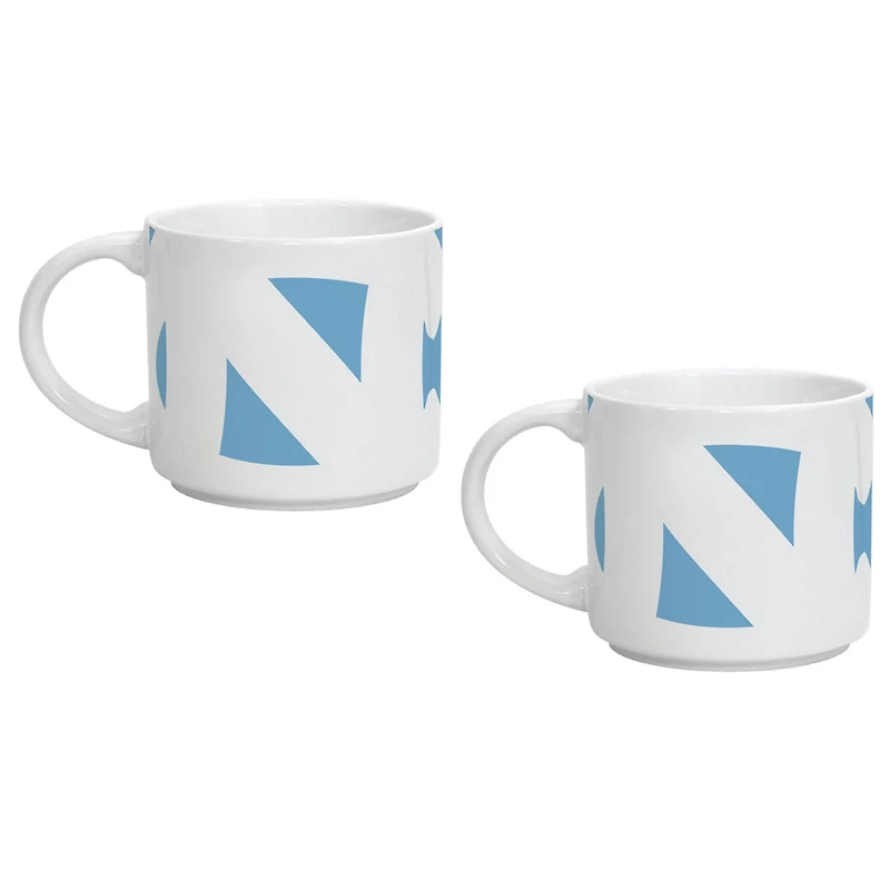 Falls North Carolina Tar Heels Two Pack 14oz Stackable Mug Set
