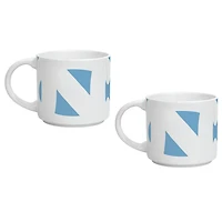 Falls North Carolina Tar Heels Two Pack 14oz Stackable Mug Set