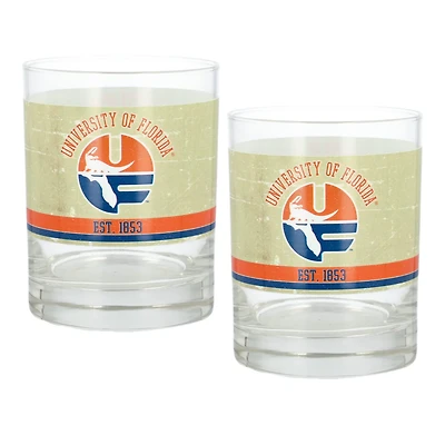Florida Gators Two-Pack 14oz Vintage Glass Set