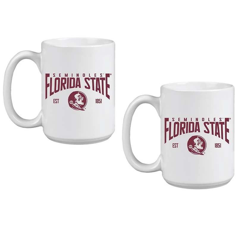Florida State Seminoles 15oz Established Ceramic Mug Two-Set