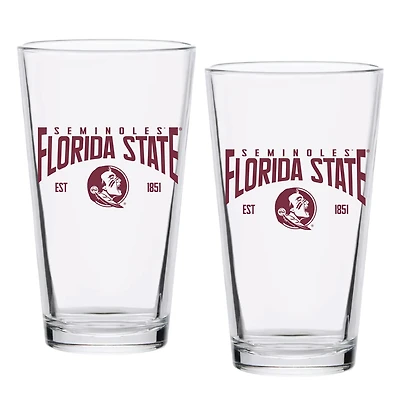 Florida State Seminoles 16oz Established Pint Glass Two-Set