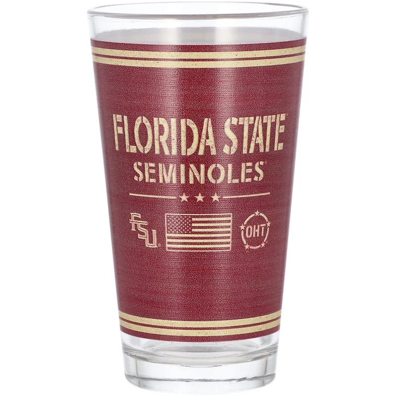 Florida State Seminoles 16oz OHT Military Appreciation Pint Glass