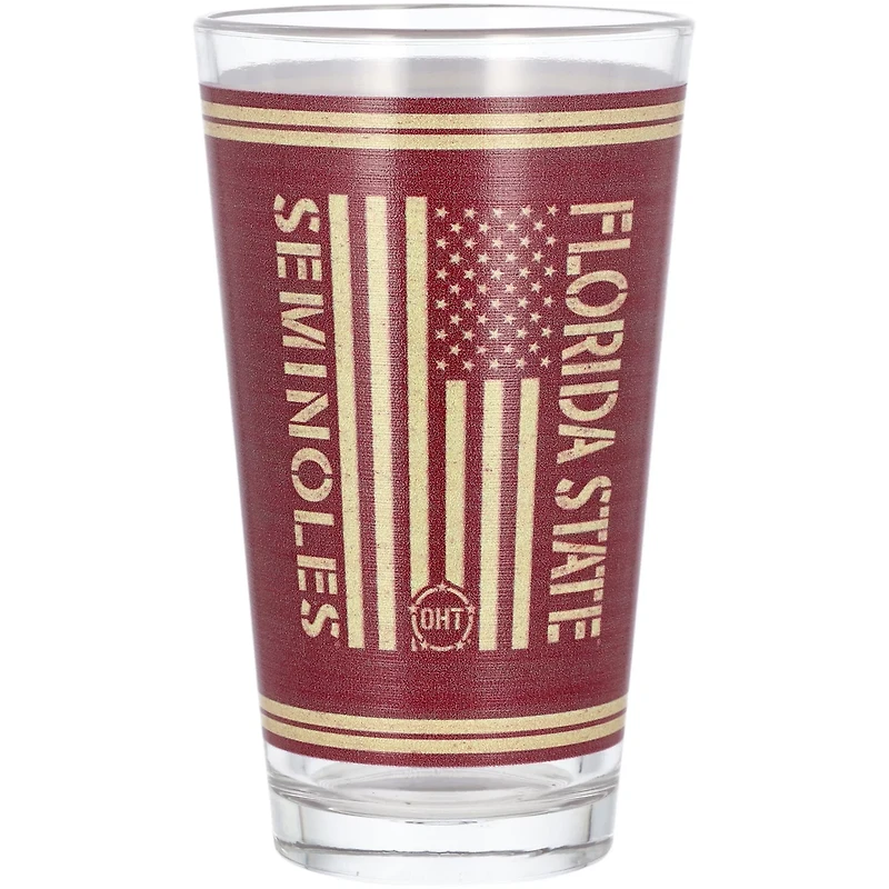 Florida State Seminoles 16oz OHT Military Appreciation Pint Glass