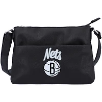 FOCO Brooklyn Nets Logo Script Crossbody Handbag