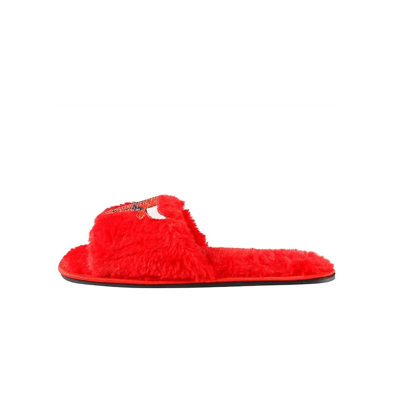 FOCO Chicago Bulls Rhinestone Fuzzy Slippers
