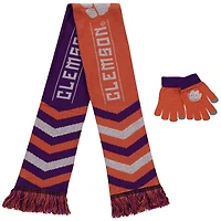 FOCO Clemson Tigers Glove  Scarf Combo Set