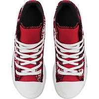 FOCO Los Angeles Angels Repeat Wordmark High Top Canvas Allover Sneakers