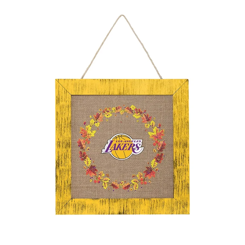 FOCO Los Angeles Lakers 12'' Double-Sided Burlap Sign