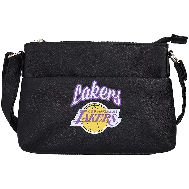 FOCO Los Angeles Lakers Logo Script Crossbody Handbag