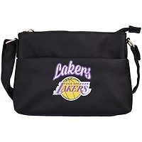 FOCO Los Angeles Lakers Logo Script Crossbody Handbag