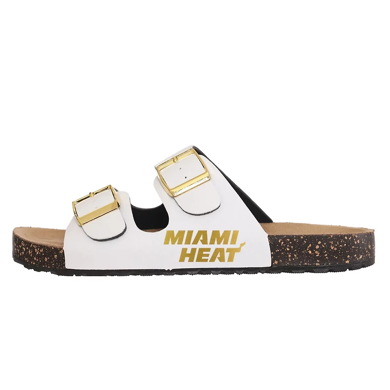 FOCO Miami Heat Double-Buckle Sandals
