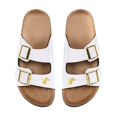 FOCO Miami Heat Double-Buckle Sandals