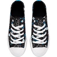 FOCO Miami Marlins Flower Canvas Allover Shoes