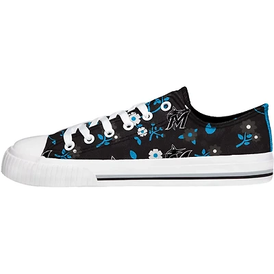 FOCO Miami Marlins Flower Canvas Allover Shoes