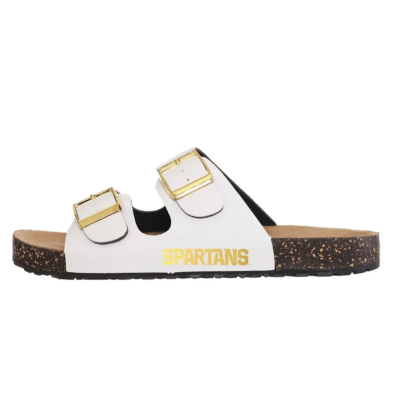 FOCO Michigan State Spartans Double-Buckle Sandals