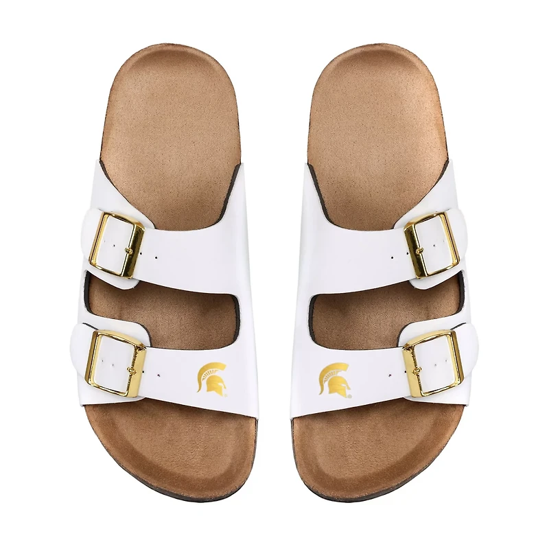 FOCO Michigan State Spartans Double-Buckle Sandals