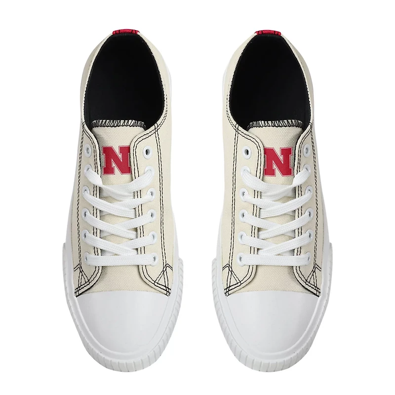 FOCO Nebraska Huskers Low Top Canvas Shoes
