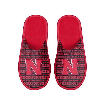 FOCO Nebraska Huskers Scuff Logo Slide Slippers
