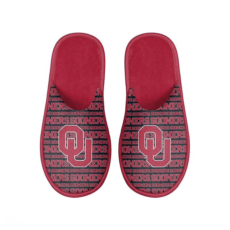 FOCO Oklahoma Sooners Scuff Logo Slide Slippers