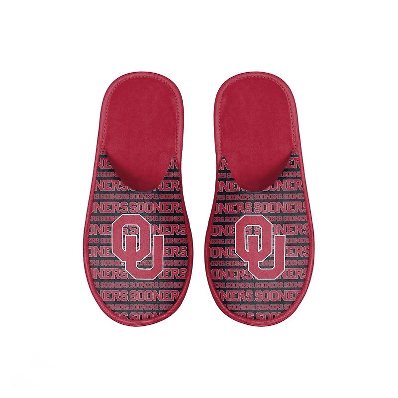 FOCO Oklahoma Sooners Scuff Wordmark Slide Slippers