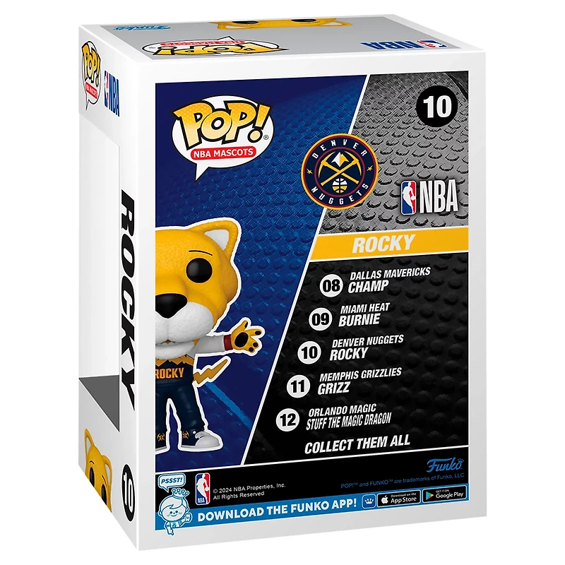 Funko Denver Nuggets Pop Rocky 10 Vinyl Figure