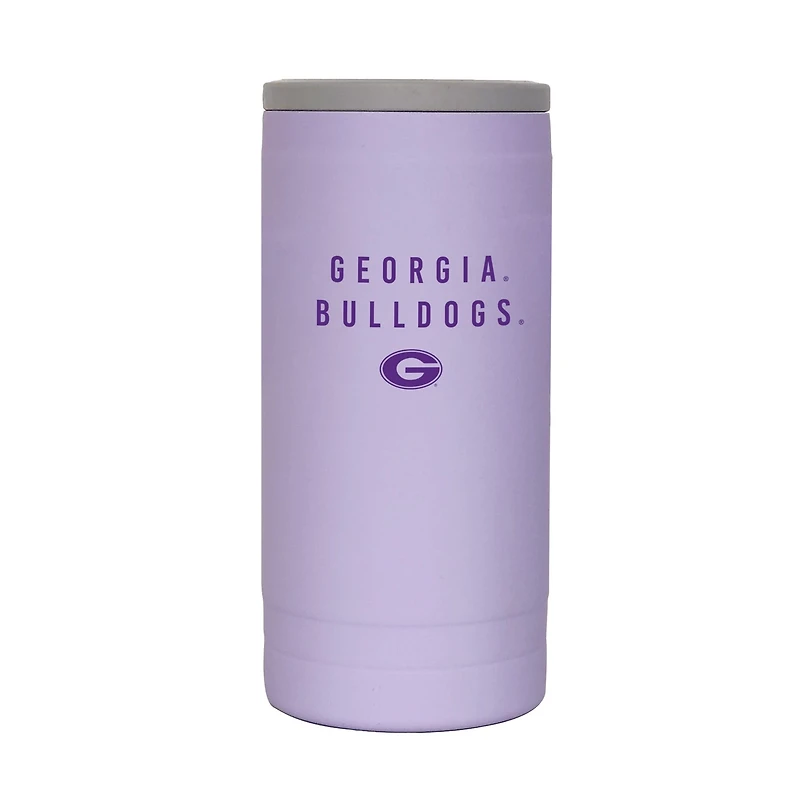 Georgia Bulldogs 12oz Lavender Soft Touch Slim Coolie