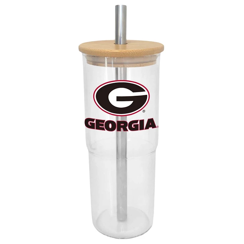 Georgia Bulldogs 24oz Glass Tumbler