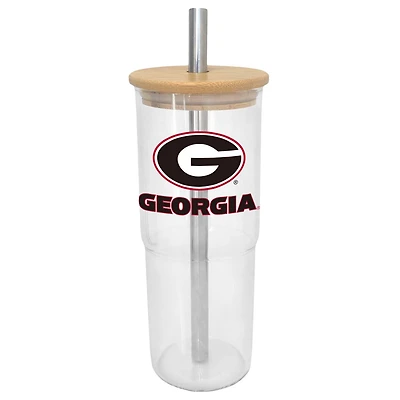 Georgia Bulldogs 24oz Glass Tumbler