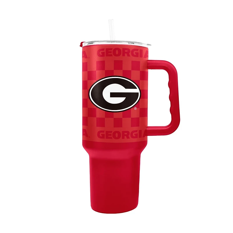 Georgia Bulldogs 40oz Checkered Stainless Steel Tumbler