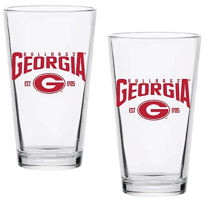 Georgia Bulldogs Two-Pack 16oz Established Pint Glass Set