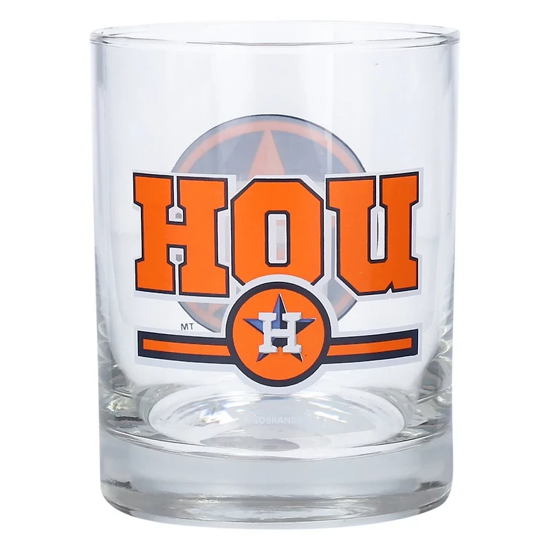 Houston Astros Letterman 14oz Rocks Glass