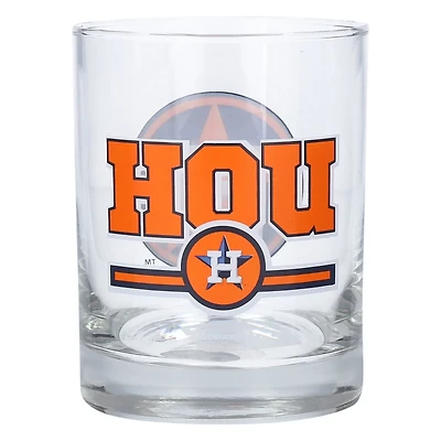Houston Astros Letterman 14oz Rocks Glass
