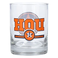 Houston Astros Letterman 14oz Rocks Glass