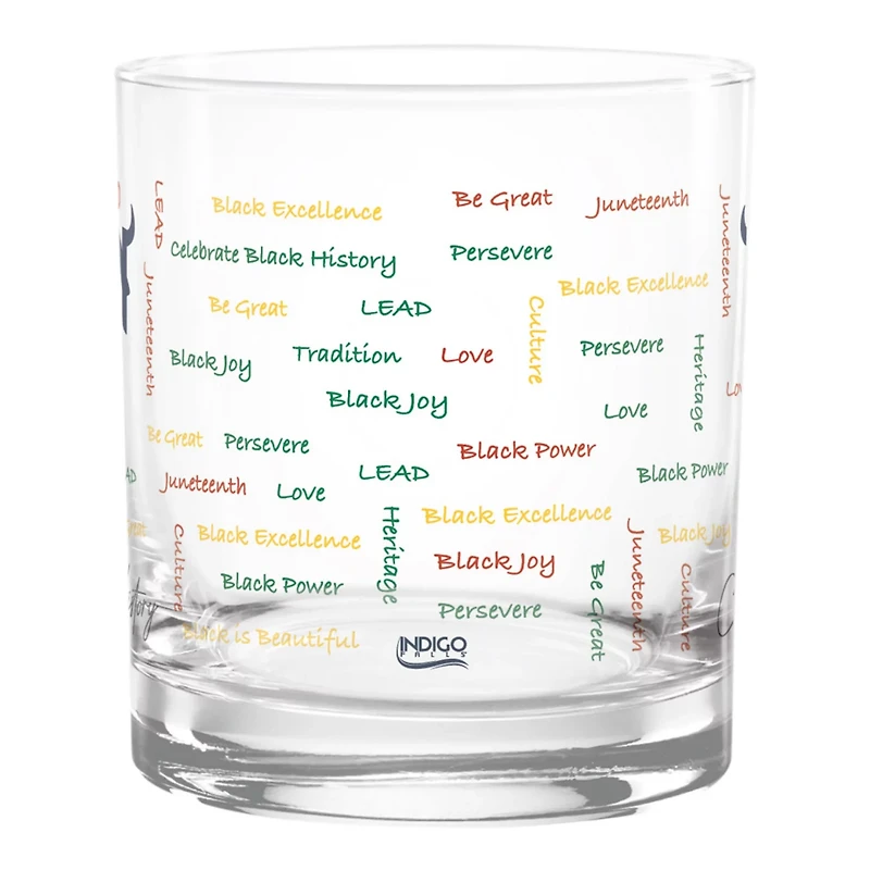 Howard Bison 14oz History Month Rocks Glass