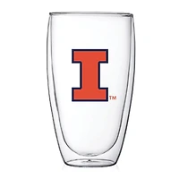 Illinois Fighting Illini 15oz Double Wall Thermo Glass