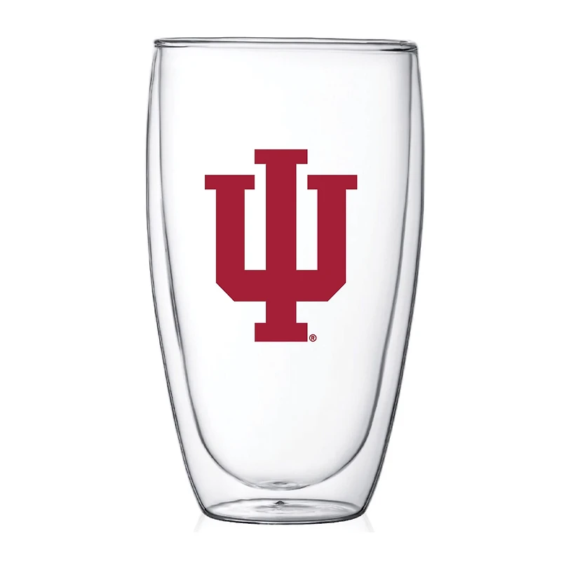 Indiana Hoosiers 15oz Double Wall Thermo Glass