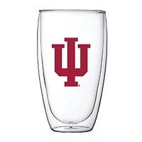 Indiana Hoosiers 15oz Double Wall Thermo Glass