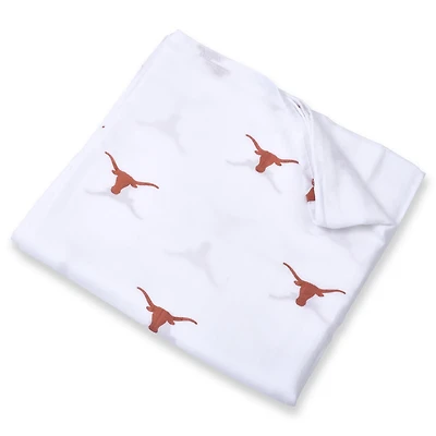 Infant Texas Longhorns 47'' x 47'' Muslin Swaddle Blanket