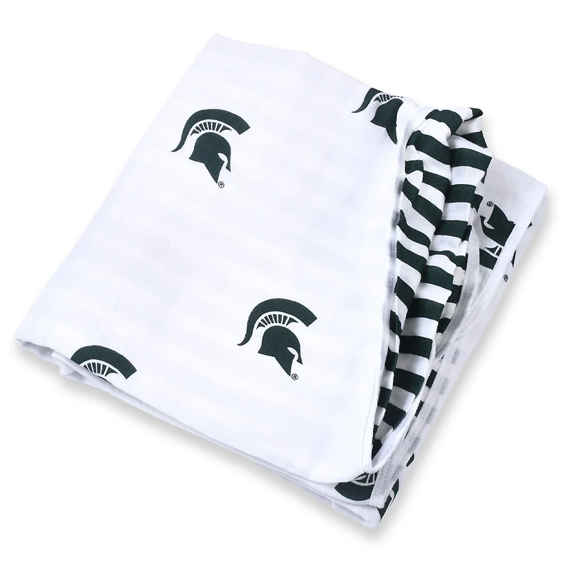 Infant Three Little Anchors Michigan State Spartans 47" x 47" Muslin 4-Layer Blanket