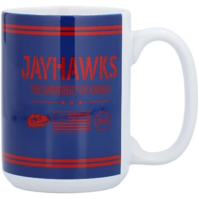 Kansas Jayhawks 15oz OHT Military Appreciation Mug