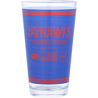 Kansas Jayhawks 16oz OHT Military Appreciation Pint Glass