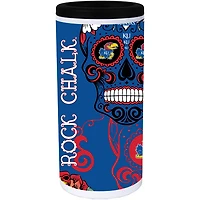 Kansas Jayhawks Dia Stainless Steel 12oz Slim Can Cooler