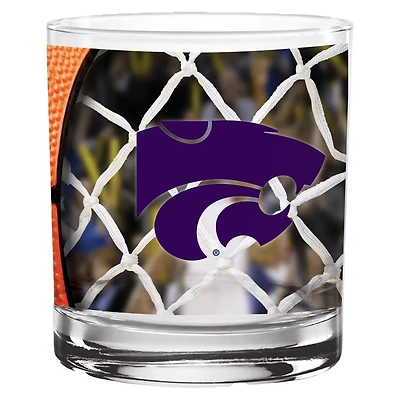Kansas State Wildcats 14oz Basketball Rocks Glass